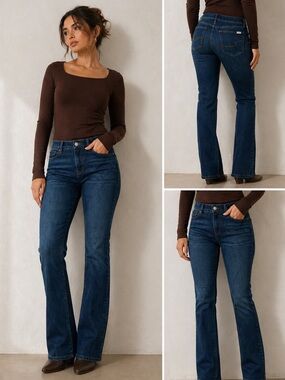 Levi Strauss Signature Pull-On Straight Leg Jeans – Dark Wash | Size 12